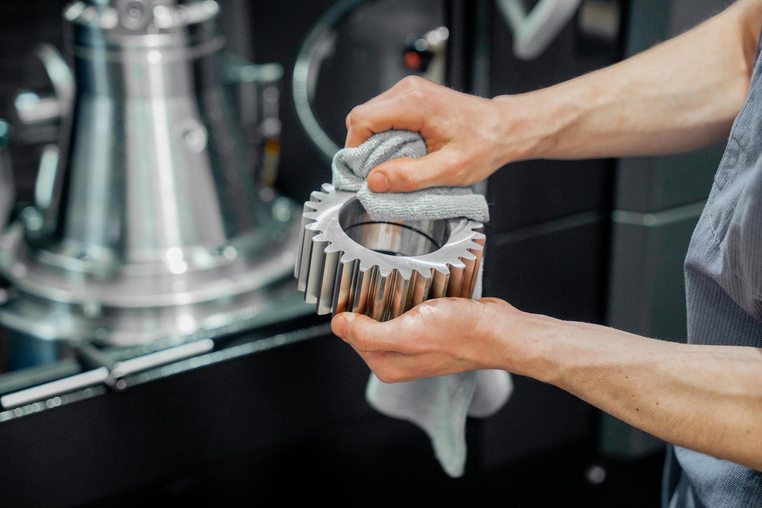 Ground spur gear.